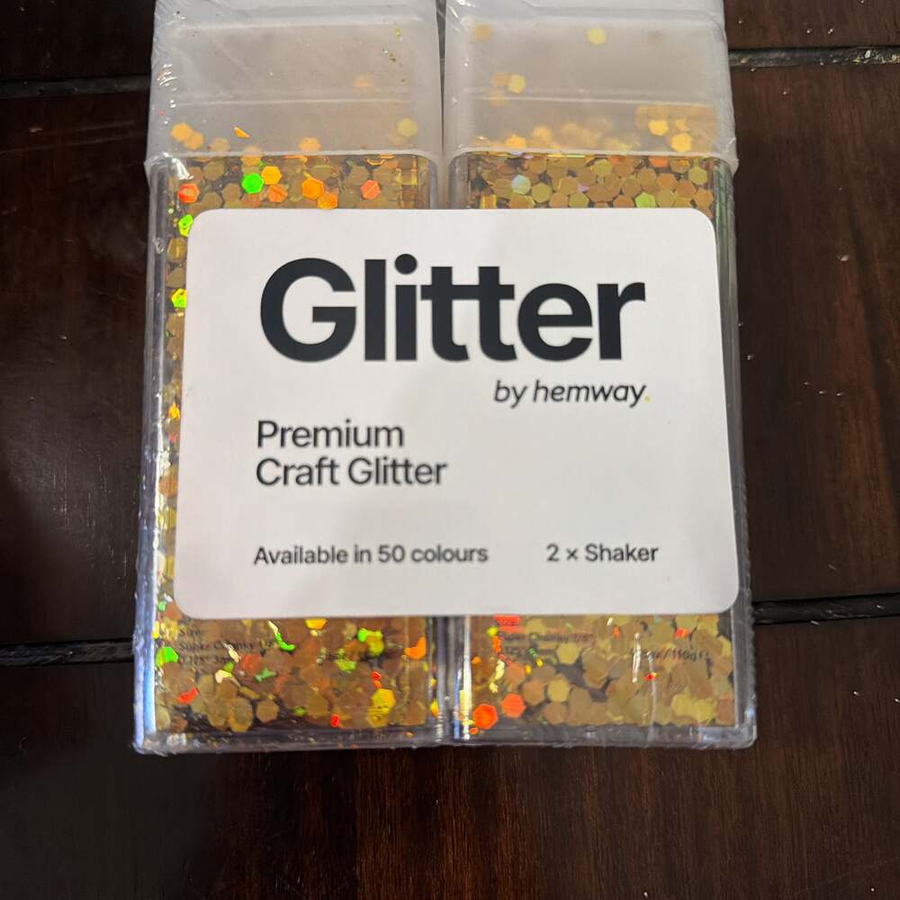 Hemway Craft Glitter Shaker Gold Holographic 130g